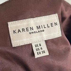 Karen Millen Y2K tulle Floral Midi Skirt Fairycore Whimsigoth Brown Black Sz 4 thumbnail 4