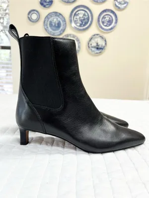 Madewell The Dimes Chelsea Boot Leather in Black Size 9 thumbnail 5