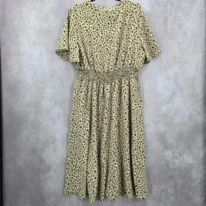 Bloomchic Animal‎ Print Flutter Office Short Sleeve Flowy Flare Midi Dress XL thumbnail 2