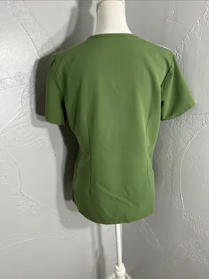 Figs Olive Green V-Neck Scrub Top thumbnail 7