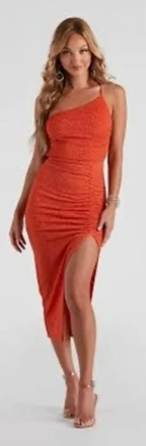 Windsor Glitter Knit Ruched Midi Dress XL (38 Bust) thumbnail 1