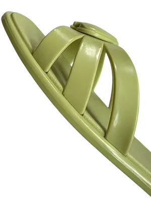 New In Box Kate Spade Sculpted Spade Jelly Sandals Bosc Pear Green Size 6 thumbnail 5