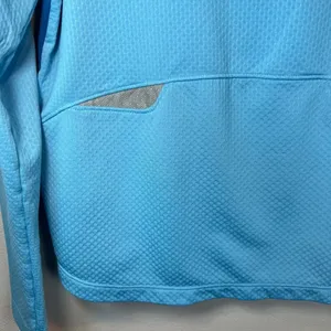 Saucony Athletic 1/4 Zip Pullover Shirt Blue Running Reflective Zip Pocket Small thumbnail 14