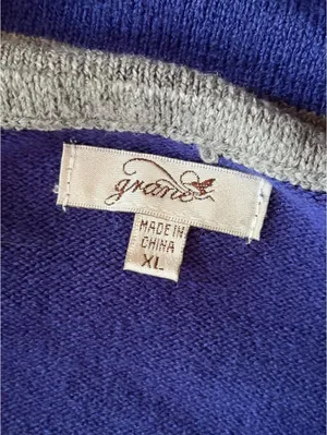 Vintage Y2K Grane McBling Blue Gray Striped Top size XL 💙 thumbnail 5