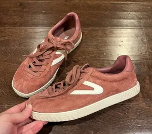 Tretorn Camden 3 burgundy suede sneakers thumbnail 1