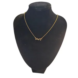 Kate Spade "Mrs" Gold Tone Necklace Size 18” chain thumbnail 3