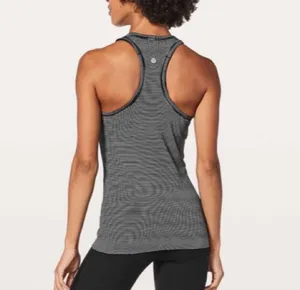 Lululemon Swiftly Tech Racerback Tank Top Size 4 Black Striped Athletic Gym Yoga thumbnail 2