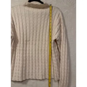 Philosophy Republic Clothing Cream Cable Knit Mock Neck Sweater‎ Small thumbnail 3