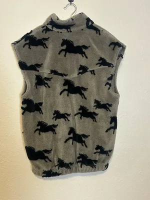 Kerrits vintage horse print fleece vest Size Medium‎ thumbnail 7