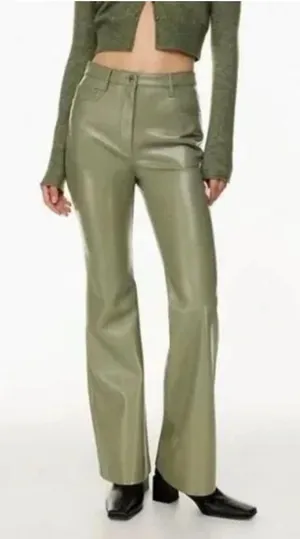NWOT Wilfred Aritzia Olive‎ Leather Pants thumbnail 1