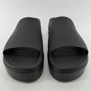 Crocs Brooklyn Slide Low Wedge Sandal Black Women 11 Platform Y2K Slip On Chunky thumbnail 2