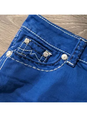 Miss Me Royal Blue Shorts Size 29 thumbnail 5