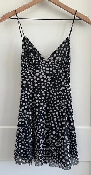 Zara flowy polka dot sun dress thumbnail 1