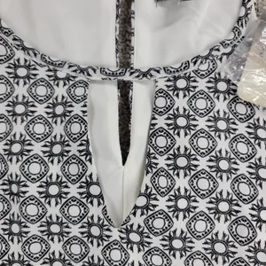 NWT Lily Rose Dress Womens XS Black White Print Sleeveless Halter Sundress thumbnail 5