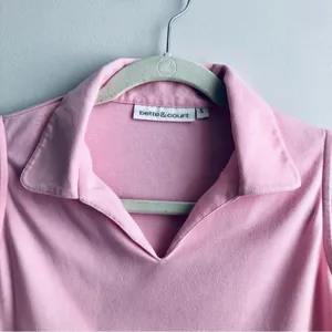 Bette & Court Sleeveless V-Neck Cotton Casual Golf Pink Shirt Women’s Size S thumbnail 3
