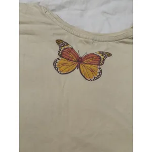 La Luna Dreamer Butterfly Graphic Tee Cream XL Boho 70s Retro Cottagecore thumbnail 5
