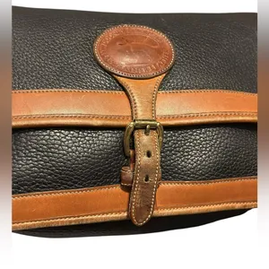 Vintage Dooney & Bourke Black and Brown Leather Bag Equestrian Crossbody thumbnail 15