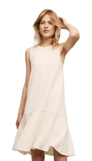 Knitted & Knotted Anthropologie Wool Drop Waist Sweater Dress Flounce Minimalist thumbnail 1