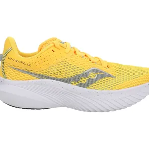 Saucony Kinvara 14 Running Shoes Yellow Mesh Silver Logo Sneakers Size 8.5 thumbnail 2
