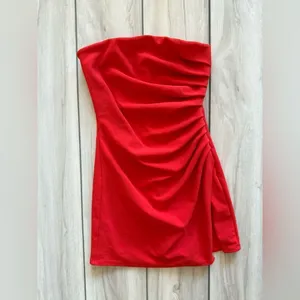 Lucy In The Sky Strapless Mini Dress Red Small NWT thumbnail 3