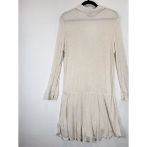FP Beach x Revolve Lively Women Romper Beige Linen Ribbed V Neck Waist Tie Small thumbnail 10