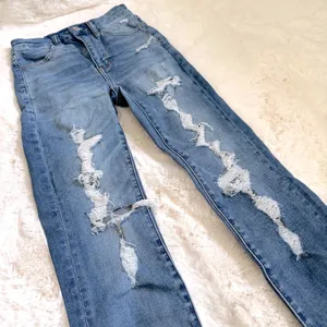 American Eagle Super Hi-Rise Distressed Ripped Jeggings 00 X-Short thumbnail 1