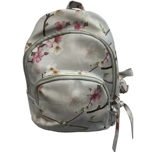 Under One Sky Backpack Women Small Blue Fair Cherry‎ Blossom Floral thumbnail 4