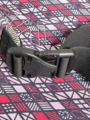 KAVU Rope Sling Backpack Pink Black Geometric Crossbody Travel Hiking Bag thumbnail 4