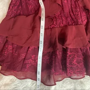 For Love and Lemons Daphne Bordeaux dress thumbnail 6