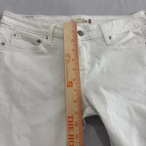 Levis 545 Low Boot Cut Jeans Womens 8M White Denim Stretch Pants thumbnail 11