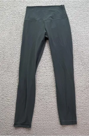 Lululemon High Waisted Leggings Womens 2 Gray Athletic Yoga Pants Running Gym thumbnail 1