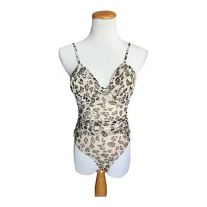 Womens Francesca’s Collections Meraki Zoey Animal Print Mesh Bodysuit - Sz S thumbnail 4