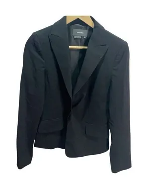 Maxime Black Fully Lined Wool Blend Dress/Career‎ Blazer Size 6 thumbnail 1