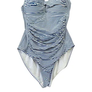Sea Level Australia Blue White Striped Ruched One Piece Swimsuit‎ US 4 Nautical thumbnail 3