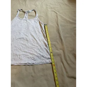 Lorna Jane Women's White Striped Workout Tank Top Size L Yoga thumbnail 3