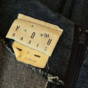 Vintage 90's You Too Babes 5 Juniors‎ Women's Denim Jumper Dress (Waist 31") thumbnail 5