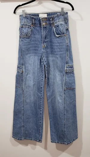 Habitual Cargo Extra Wide-Leg Jeans Size 4/27 thumbnail 1
