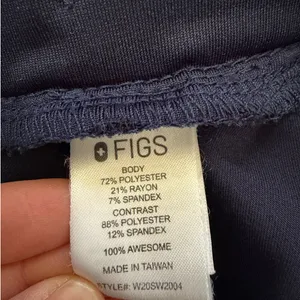 FIGS Yola Straight Leg Scrub Pants Navy Blue Drawstring Size XS thumbnail 2