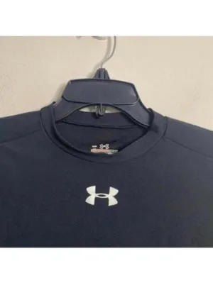 Under Armour Black Long Sleeve All Seasons Workout Compression Top Slim gym thumbnail 2