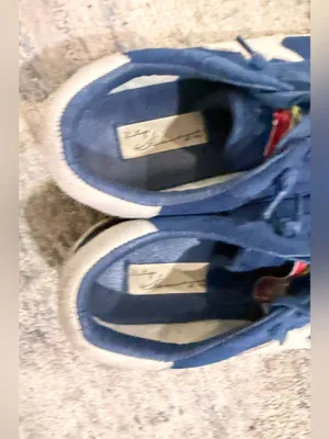 Ladies Vintage Havana Navy Suede Low-Top Sneakers thumbnail 8