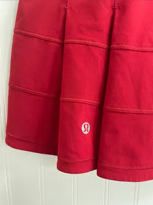 LULULEMON Pace Rival Mid-Rise Skirt in Red Alabama BAMA Logo Size 0 thumbnail 10