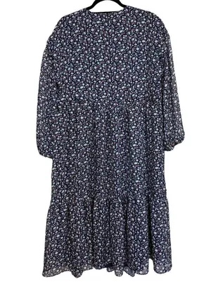 Madewell Tie-Waist Midi Dress in Harvest Vine - Size XL thumbnail 3