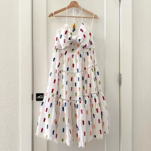 Farm Rio Anthropologie Multicolor Pineapple Midi Dress Size M thumbnail 5