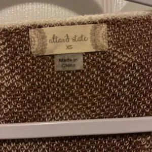 Altar’d State Brown and Cream Cow Print V Neck Sweat Size XS thumbnail 3