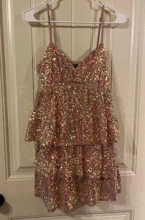 Glitter sequin dress Size L thumbnail 2