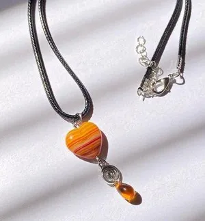 Handmade quality Czech glass beads chic fairy boho vintage retro funky hippie style necklace🌿✨ thumbnail 4