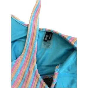 Triangl Melrose Terrycloth Sherbet Colorful Stripes One Shoulder Bikini XL thumbnail 3