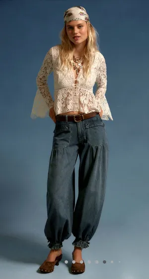 Free People Lotus Balloon Jeans thumbnail 1