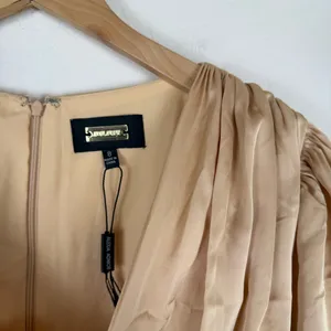 ALEXIA ADMOR Felicity Bubble-Sleeve Satin Midi Dress thumbnail 7