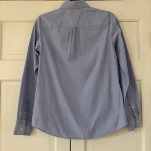 Tommy‎ Hilfiger Women’s Size 6 Blue Pintucked Button Down Shirt Blouse Cotton thumbnail 12
